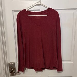 Natural Reflections Burgundy Long Sleeve Top